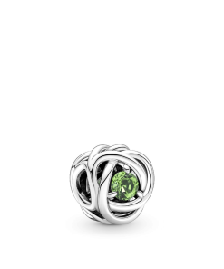 August Spring Green Eternity Circle Charm