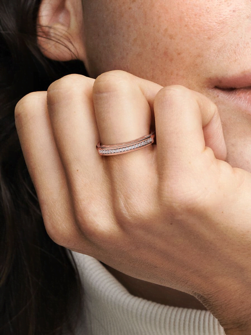 FINAL SALE - Pandora Signature I-D Pave Ring - Image 2