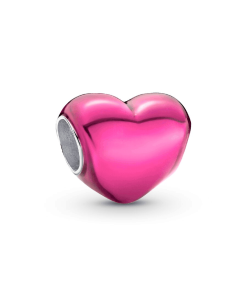 Metallic Pink Heart Charm