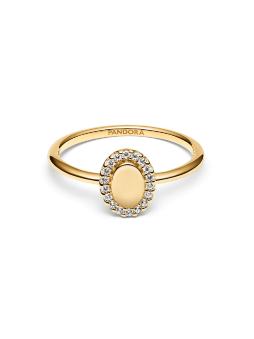 Engravable Oval Halo Ring - Image 7