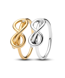 Always Together Infinity Knot Ring Set