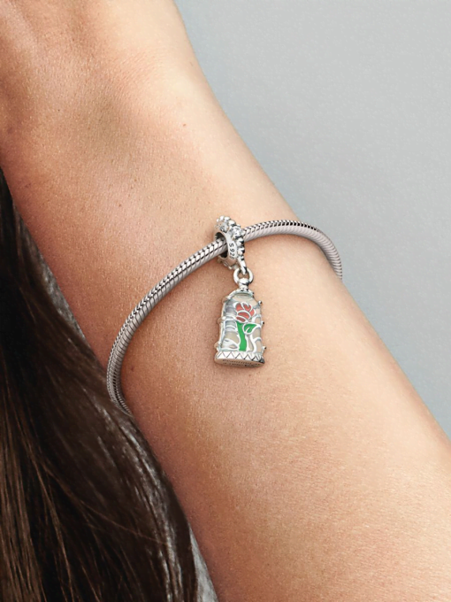 Disney Beauty and the Beast Enchanted Rose Dangle Charm - Image 2