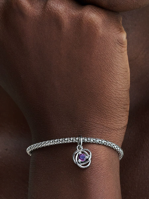 Purple Eternity Circle Dangle Charm - Image 2