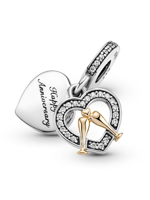 Two-tone Happy Anniversary Dangle Charm - Image 4