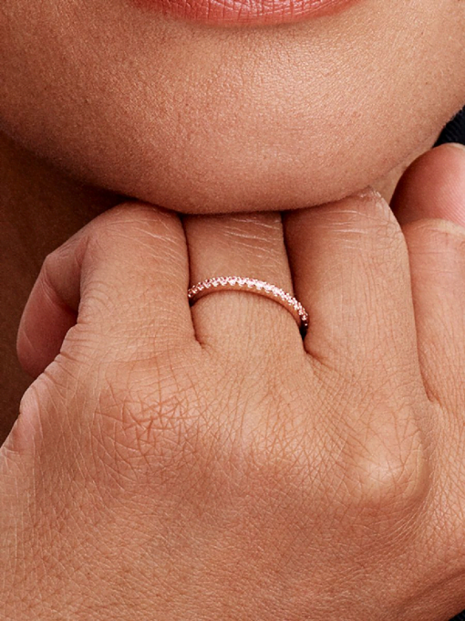 Sparkling Pink Band Ring - Image 2