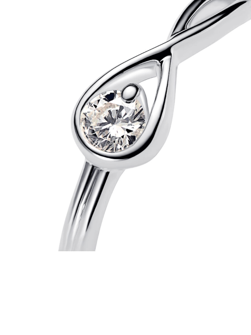 Pandora Infinite Sterling Silver Lab-grown Diamond Ring - Image 4