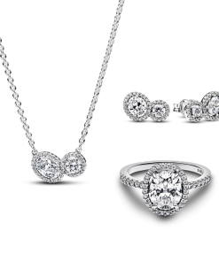 Embracing Halo Jewelry Set