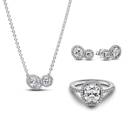 Embracing Halo Jewelry Set