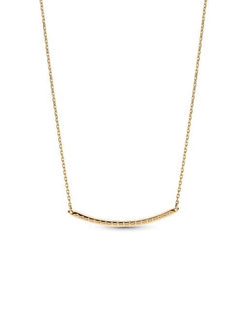 Pandora Era 14k Gold Lab-grown Diamond Pave Bar Necklace - Image 6