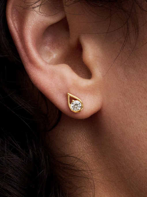 Pandora Infinite 14k Gold Lab-grown Diamond Earrings - Image 2