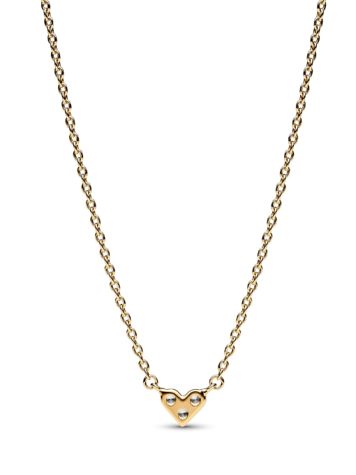 Triple Stone Heart Collier Necklace - Image 5