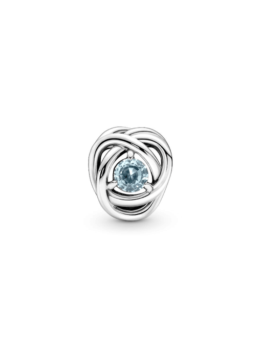 March Sea Aqua Blue Eternity Circle Charm - Image 5