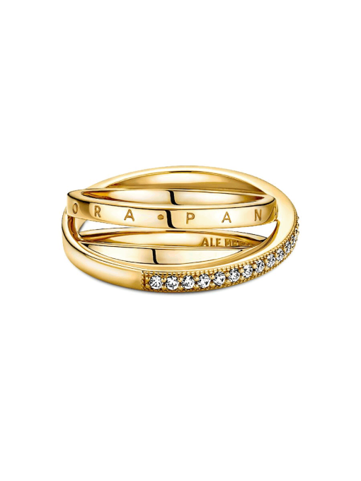 Crossover Pave Triple Band Ring - Image 4
