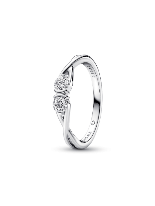 Pandora Infinite Sterling Silver Double-Facing Lab-grown Diamond Ring