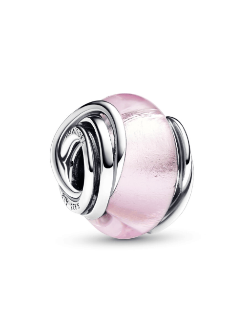 Encircled Pink Murano Glass Charm - Image 3