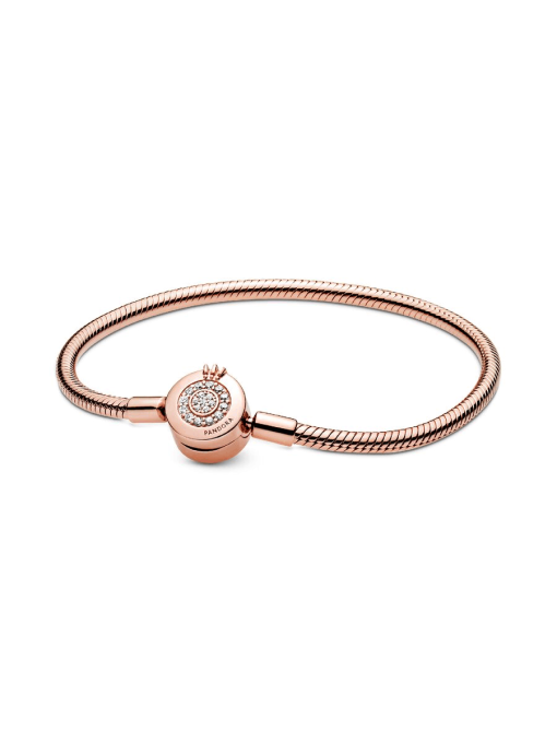 Pandora Moments Sparkling Crown O Snake Chain Bracelet - Image 3