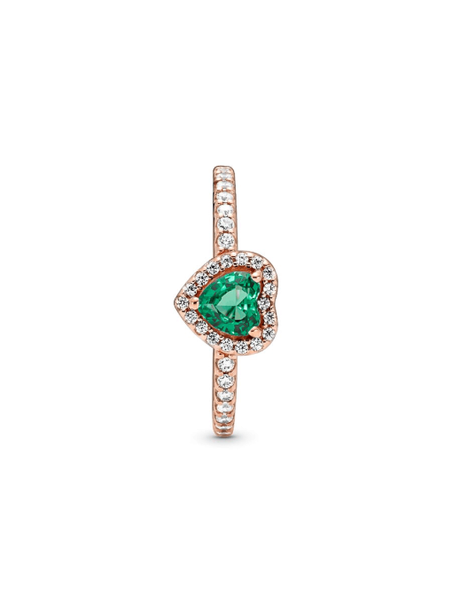 Sparkling Elevated Heart Ring - Image 6