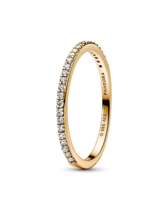 Pandora Era 14k Gold Lab-grown Diamond Half Eternity Pave Band Ring
