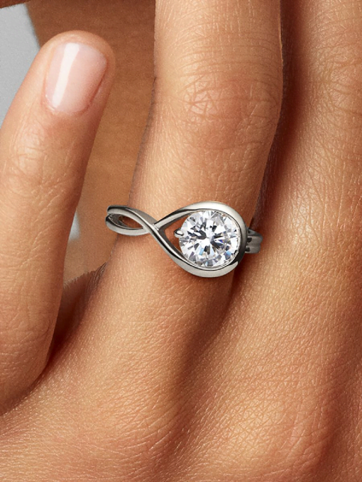 Pandora Infinite 14k White Gold Lab-grown Diamond Ring - Image 2