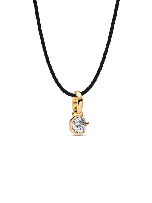 Pandora Talisman 14k Gold Lab-grown Diamond Moon Pendant - Image 4
