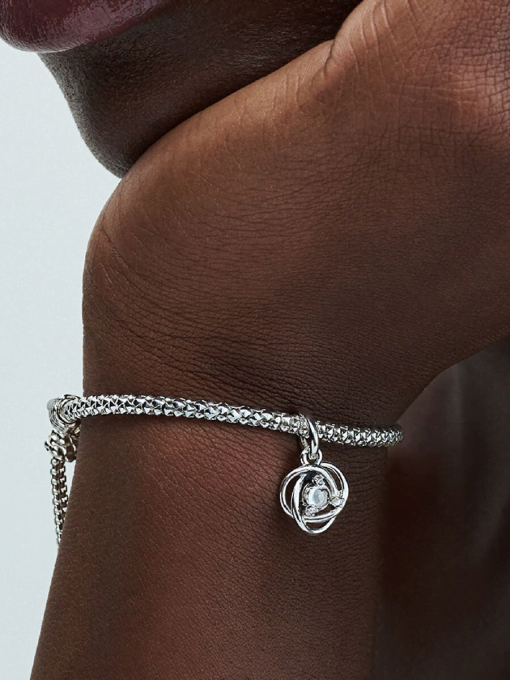 Clear Eternity Circle Dangle Charm - Image 2