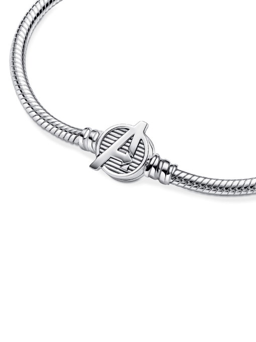 Pandora Moments Marvel The Avengers Logo Clasp Snake Chain Bracelet - Image 6