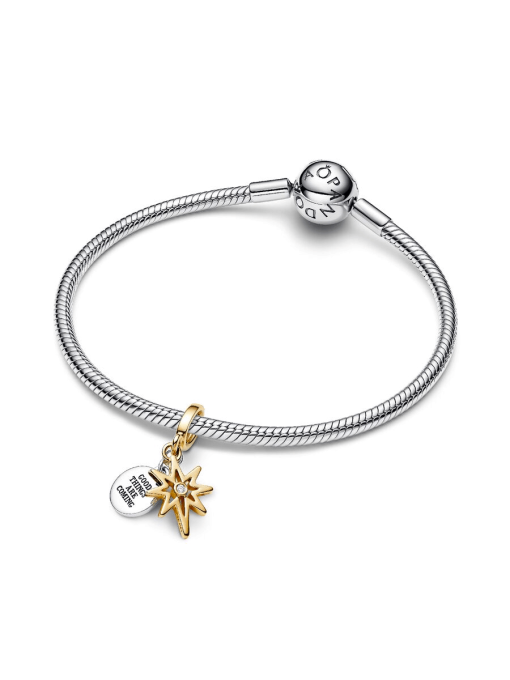 Engravable North Star Lab-grown Diamond Dangle Charm - Image 8