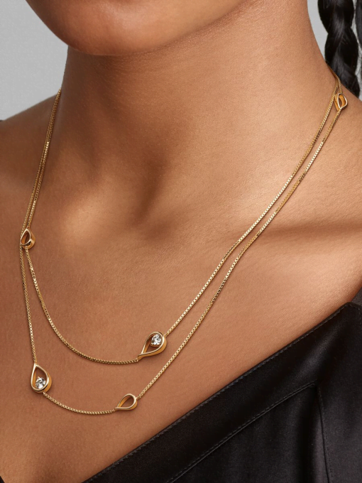 FINAL SALE - Pandora Infinite 14k Gold Lab-grown Diamond Long Pendant Necklace - Image 2