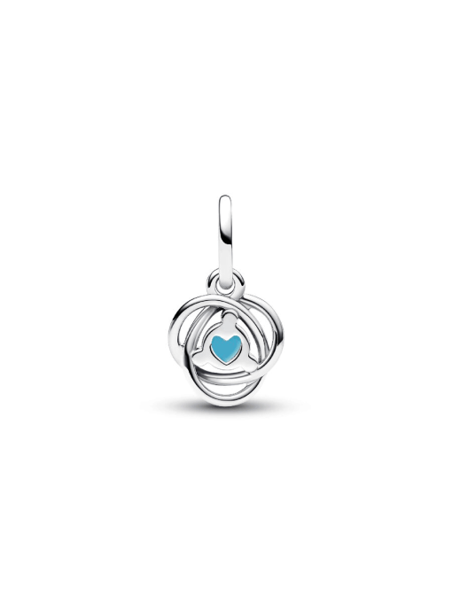 Turquoise Blue Eternity Circle Dangle Charm - Image 7
