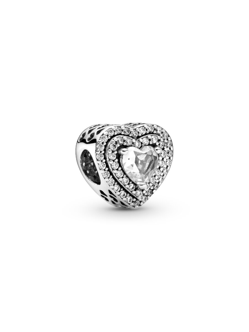 Sparkling Leveled Hearts Charm - Image 2