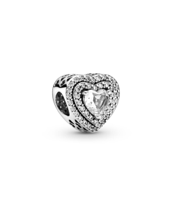 Sparkling Leveled Hearts Charm