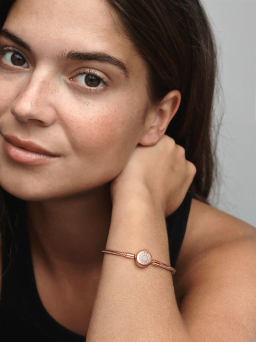 Pandora Moments Sparkling Crown O Snake Chain Bracelet - Image 4