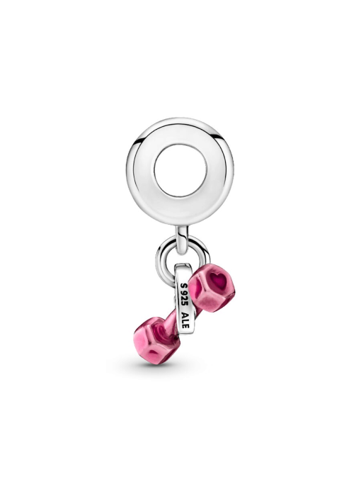 Dumbbell & Heart Dangle Charm - Image 6