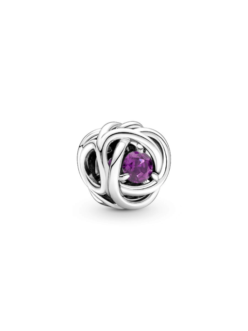 February Birthstone Eternity Circle O Pendant Set - Image 5
