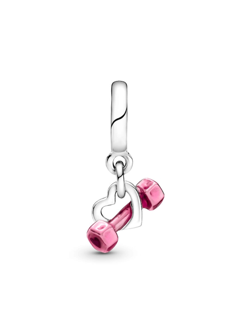 Dumbbell & Heart Dangle Charm - Image 5