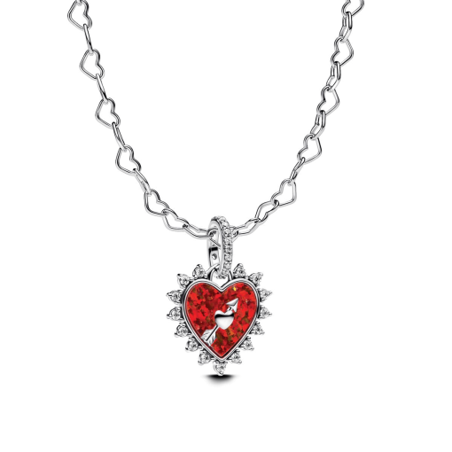 Spinnable Arrow Heart Charm Necklace - Image 2