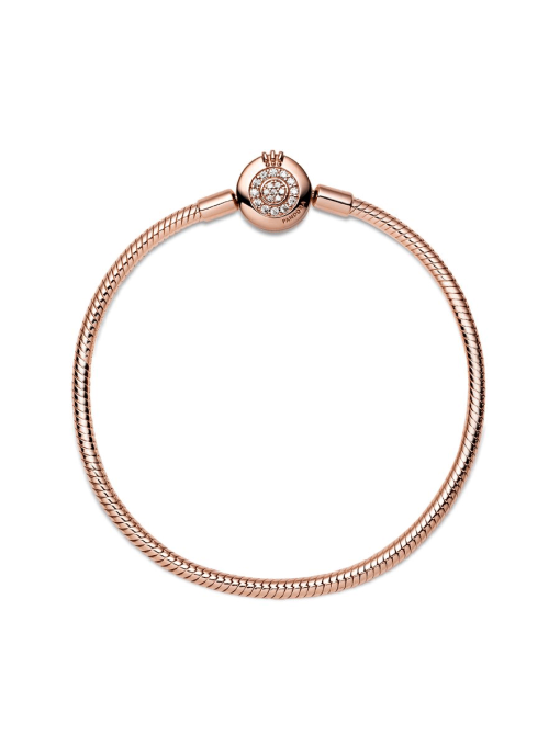 Pandora Moments Sparkling Crown O Snake Chain Bracelet - Image 5