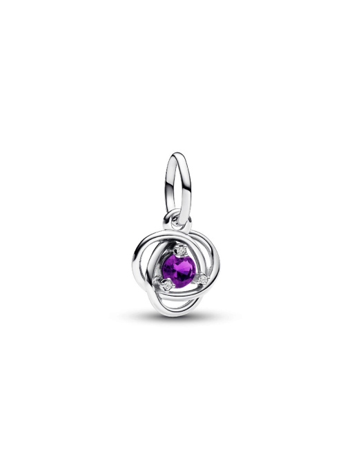 Purple Eternity Circle Dangle Charm