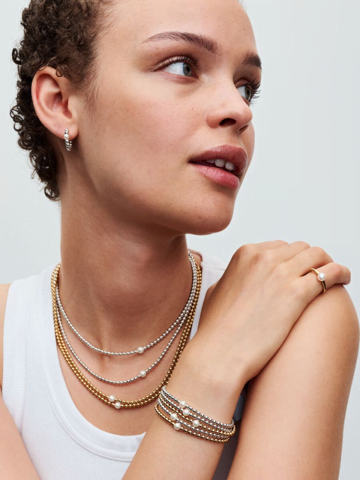 Treated Freshwater Cultured Pearl & Beads Collier Necklace - Image 5