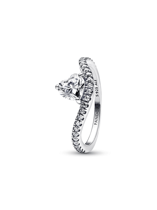 Wavy Pave Heart Ring - Image 3