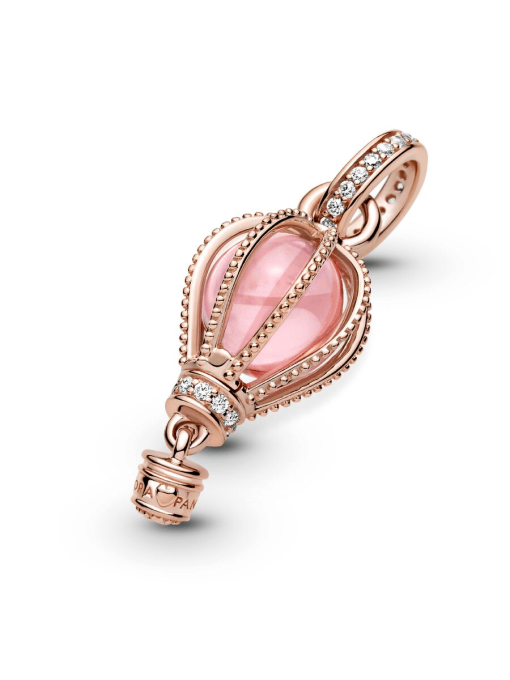 Sparkling Pink Hot Air Balloon Dangle Charm - Image 5