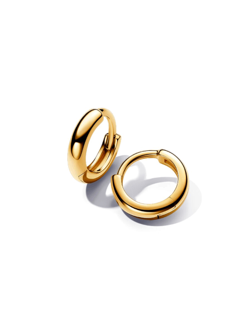 Round Huggie Hoop Earrings