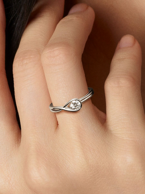 Pandora Infinite 14k White Gold Lab-grown Diamond Ring - Image 2