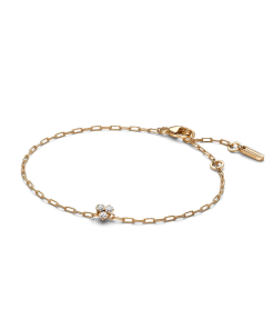 Pandora Era Bezel Lab-Grown Diamond Cluster Paperclip Chain Bracelet