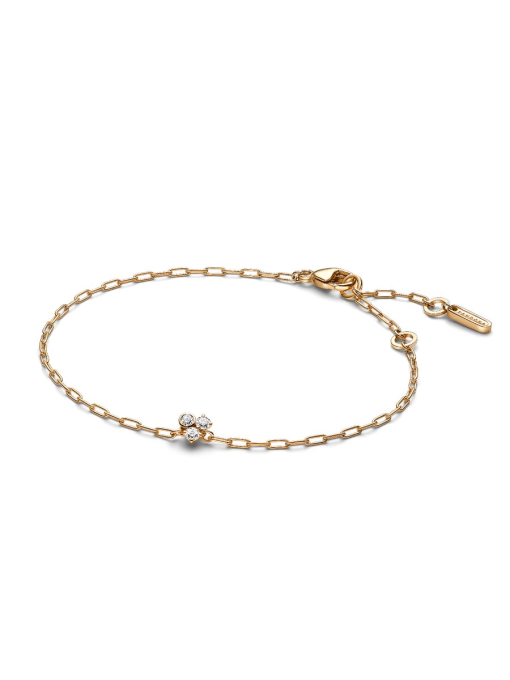 Lab-Grown Diamond Cluster Paperclip Necklace & Bracelet Set - Image 4