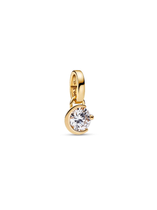 Pandora Talisman 14k Gold Lab-grown Diamond Moon Pendant - Image 3