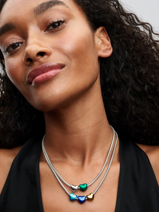 Metallic Green Heart Charm - Image 6
