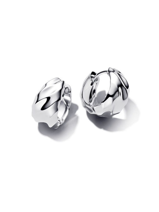 Rippled Small Hoop Earrings