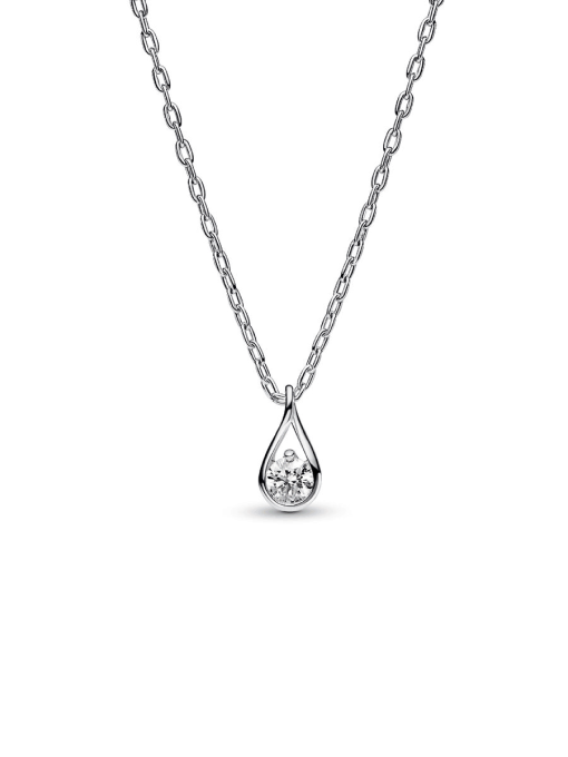 Pandora Infinite Sterling Silver Lab-grown Diamond Pendant Necklace - Image 3