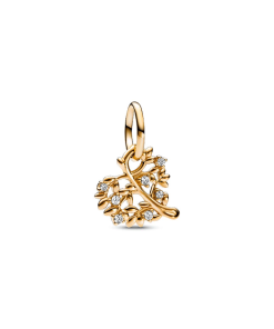 Sparkling Heart & Family Tree Dangle Charm